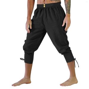 Pantalones para hombres l estiramiento chino chinos hombres para hombres retro color sólido correa de tobillo secado rápido