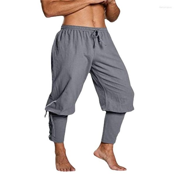 Pantalones para hombres venda de cordón de algodón