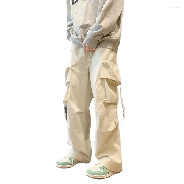 Pantalon homme grande poche vêtements de travail jean rue hip-hop ample jambe droite mode Baggy confortable sport décontracté