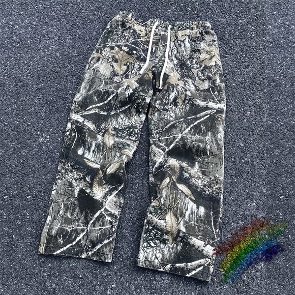 Pantalons pour hommes Feuille Camouflage Fonctionnel Tactique Hommes Femmes Qualité Jogger Cordon Pantalon de survêtement 231127