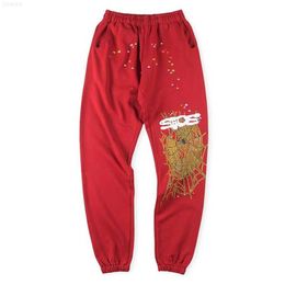 Pantalons pour hommes Leg Cobweb Red Young Thug Spider Joggers Pantalons Hommes Femmes Hip Hop Sp5der Pantalons 555555 Pantalons de survêtement Pantalons de survêtement OPD2