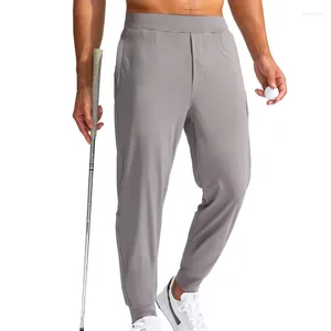 Pantalons pour hommes pantalons élastiques légers jogging de Golf avec 3 poches coupe ajustée pantalons de survêtement extensibles course robe de voyage travail