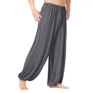 Pantalon Homme Léger Été Lâche Yoga Hommes Taille Élastique Décontracté Sarouel Pantalon Baggy Danse Du Ventre Pantalon De Survêtement Gris