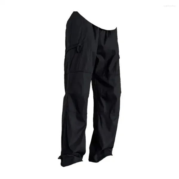 Pantalones para hombres Fit Fit para hombres de la pierna streetwear con múltiples bolsillos tela suave y transpirable para el estilo de confort casual regular