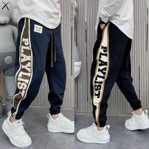 Pantalones para hombres joggadores sueltos de chándal letra estampado moda hip hop streetwear pantalones de estilo coreano NUEVA MARCA DE LUXURA Menora J231116