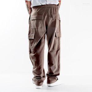 Herenbroek losse multi pocket casual herfst werkkleding mannen 2023 solide kleur overalls Japanse mode mannelijke broek 9a6080