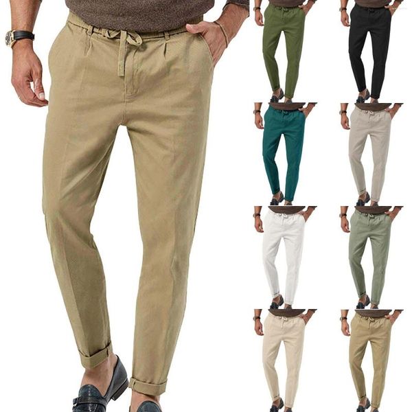 Pantalones de hombre sueltos rectos casuales transpirables interior niño M abierto para hombres