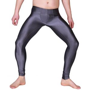 Herenbroek lage taille strakke leggings slanke spandex bodybuilding sexy broeken's