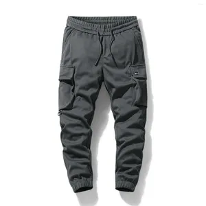 Pantalons pour hommes Mâle Cargo Solide Couleur Multi Pocket Tether Stretch Mens Wild Boys Vêtements d'hiver Taille 6 Star Boy Toe