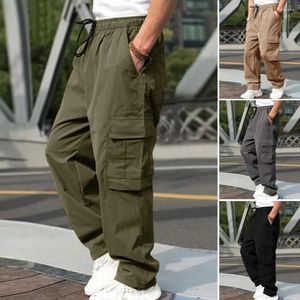 Pantalon masculin cargo masculin élégant avec un cordon de gamme élastique