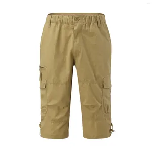 Herenbroek mannelijke vrachtbroeken mode -broeks multi pocket zomer dunne buiten sportieve vakantie casual pant voor mannen hombre