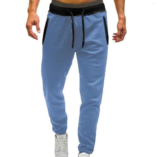 Pantalons pour hommes Mâle Casual Fitness Running Color Block Poches Tenues Sportswear Loose Fit Exercice