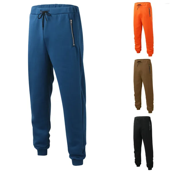 Pantalon masculin pantalon chaud décontracté et pantalon de survêtement solide unisexe couleurs unisexes rétro hip hop hiver de survêtement