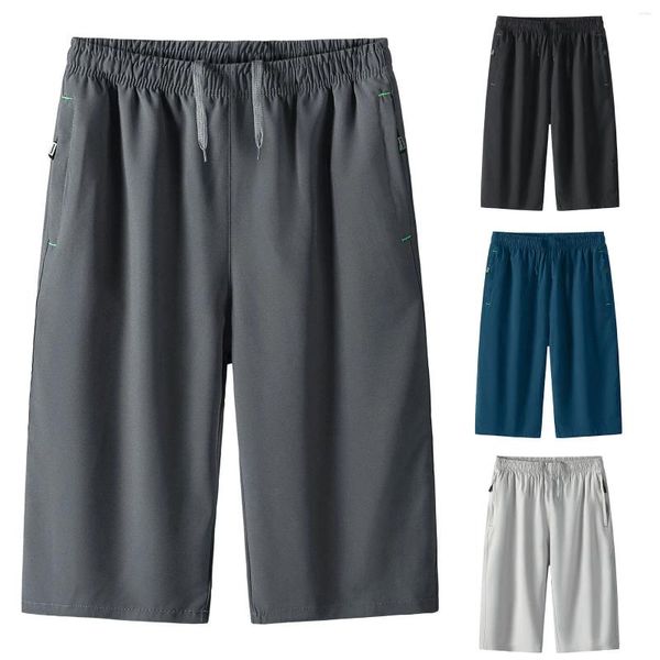 Pantalons pour hommes Mode masculine sergé solide grande taille multi-poches shorts amples été hommes cargo décontracté rétro classique poche salopette