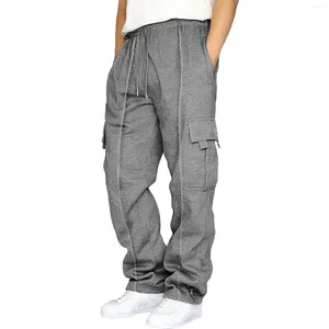 Pantalon pour hommes, randonnée Cargo, coupe décontractée, cordon de serrage, taille élastique, jogging, survêtement, sport, ample, surdimensionné, entraînement décontracté