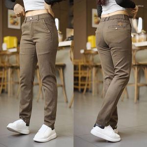 Pantalon pour homme Smart Casual Stretchy Sports Pantalon à séchage rapide Printemps Automne Pleine longueur Droite Bureau Noir Kaki Travail