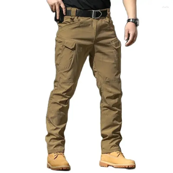 Pantalons pour hommes Mode Cargo Militaire Tactique Safari Travail Pantalon long Pantalon imperméable Randonnée Sports de plein air