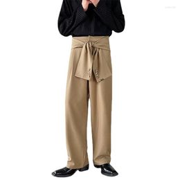 Herenbroek Man Harajuku Koreaanse streetwear trend modepak lange broek mannen sets verwijderbare taille mouw vintage casual broek