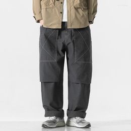 Pantalon homme homme japon Streetwear mode ample décontracté grande poche jambe large Cargo Cityboy extérieur surdimensionné pantalon salopette hommes