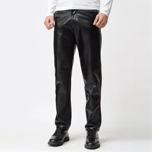 Pantalon masculin en cuir manne