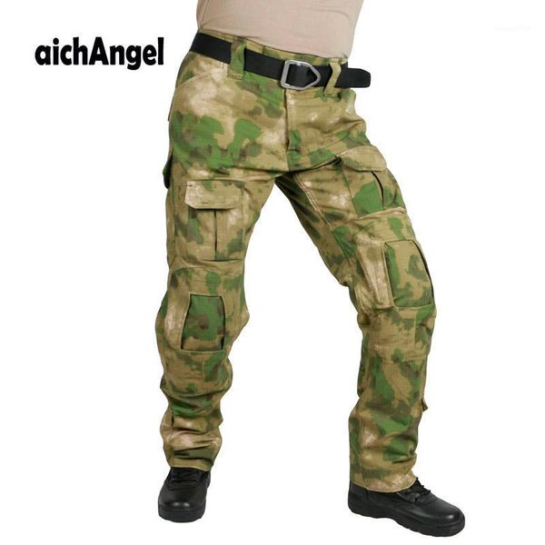 Pantalones de hombre Hombre Táctico Militar Camuflaje Caza Hombres Ejército Soldado Pantalones Cargo NO Almohadillas