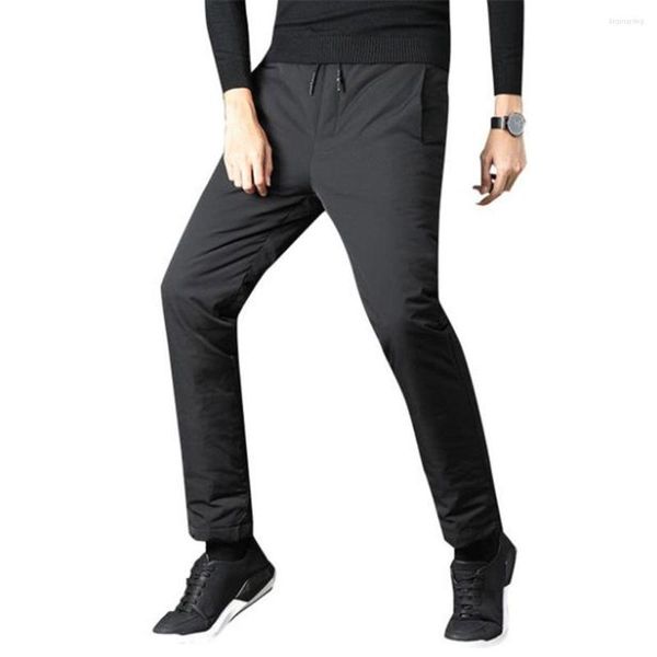 Pantalon homme homme hiver blanc duvet de canard mâle automne épais bouffant pantalon hommes chaud Capris pantalons Abajo