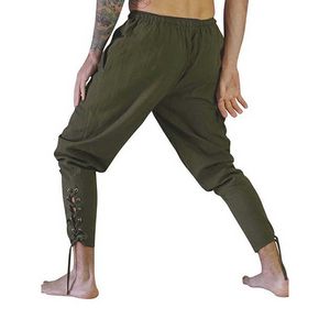 Pantalons pour hommes Médiévale Renaissance Pirate Homme Cosplay Costume Pantalon Lâche Halloween Party Solide Hommes Bandage Pantalon Vêtements X0723