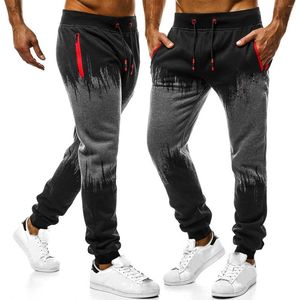 Heren broek traagschuim slip bijpassende ademende kleur trend omhoog kanten heup voeten sporten met zakken mode tie broek hop