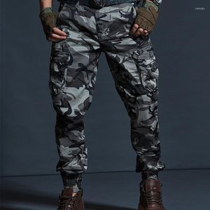 Herenbroek mannen 2023 Khaki Khaki militaire tactische joggers camouflage lading multi-pocket mode mode zwarte leger broek