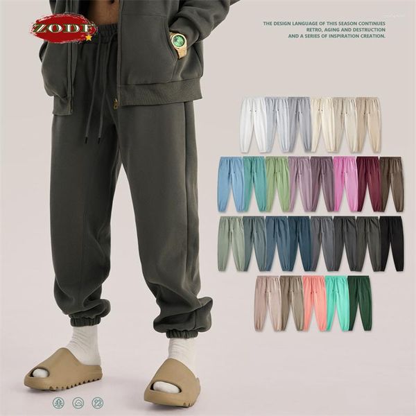 Pantalon pour hommes hommes 345gsm en molleton de survêtement enlex de survêtement unisexe couleur solide rétro hip hop hiver de survêtement
