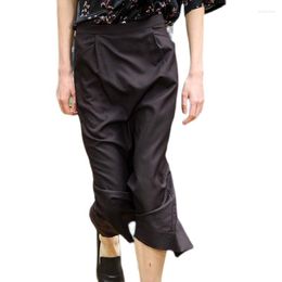 Pantalones de hombre Negro Casual Hip Hop Ultra-Delgado Cintura alta Ropa de trabajo Haran YOUTH Pantalón de falda personalizado