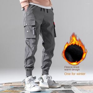 Pantalons pour hommes Couleur solide mince mâle faisceau pieds poches cargo imperméable à l'eau respirant décontracté streetwear Ropa Hombre