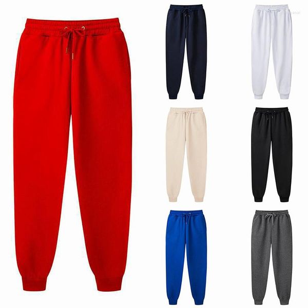 Pantalons pour hommes Fitness pour hommes Sports solides et hiver pour femmes Brossé Casual Sexy Lace Up