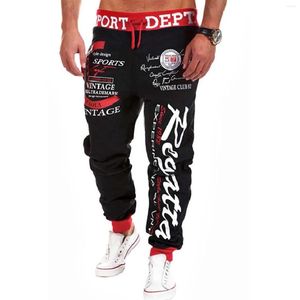 Pantalons pour hommes Hip Hop Casual Jogging Lettre Imprimer Sport Gym Fitness Slim Fit Baggy Pantalons Sportwear Pantalons de survêtement Jogger Survêtement