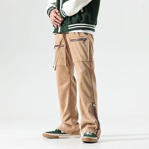 Pantalon masculin Ins Fashion Brand Street lâche décontracté daim droit américain Hip Hop Hop Oversize Streetwear