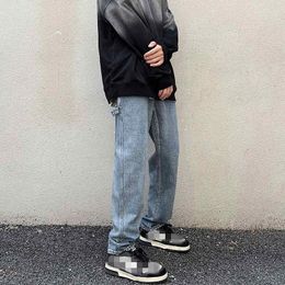 Pantalons pour hommes Jeans pour hommes Cargo Trendy Straight Hip Hop Streetwear Skateboarding Unisex Teenage Hundred