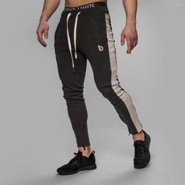 Pantalons pour hommes Jogging pour hommes Casual Fitness Sportswear Bottom Slim Pantalons de survêtement Noir Gym