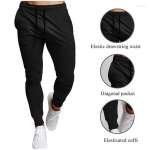 Pantalons pour hommes Pantalons de survêtement d'entraînement de jogging pour hommes Bodybuilding Gym Coupe ajustée Tranning Casual avec poche