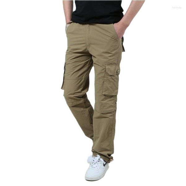 Pantalones para hombre, ligeros, tácticos, con múltiples bolsillos, para exteriores, transpirables, informales, militares, impermeables, de secado rápido