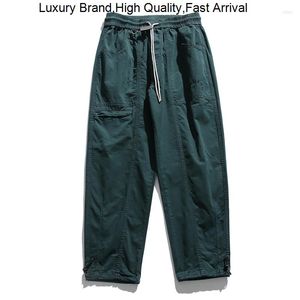 Pantalons pour hommes vêtements d'été pour hommes Style Safari Baggy Hip Hop ruban Techwear Joggers pantalons pour hommes Streetwear décontracté jambe large hommes