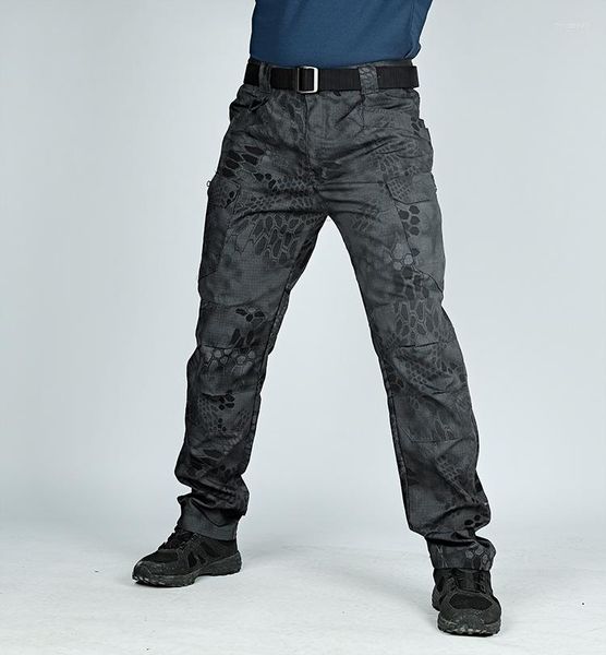 Pantalons pour hommes Joggers tactiques pour hommes Outdoor Black Print Cargo Vêtements de travail Randonnée Pantalons de chasse Streetwear