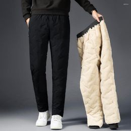 Pantalons pour hommes Sport d'hiver pour hommes à l'extérieur Joggers chauds épaissir polaire Streetwear hommes pantalons pantalons L-7XL pantalons de survêtement poids lourd Q8y2