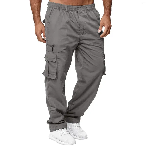 Pantalons pour hommes Hommes All Season Fit Pantalon Casual Couleur Solide Poche Pantalon Mode avec 6 charpentier pour 12 chaussettes