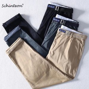 Pantalon pour hommes hommes de couleur de la cheville à la longueur de la cheville décontractée simple printemps d'été de mode haute qualité avec pantalon ceinture 2024