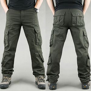 Herenbroek mannen leger broek ladingbroeken militair 8 zakken overall lading broek mannelijke volledige lange penten werknemersbroeken plus 4xl casual broek 230512