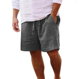 Pantalons pour hommes Hommes Shorts de plage Printemps Été Pantalon décontracté Couleur unie Lâche Cinq cents pour homme Plus Taille Pantalon Poches Ropa Hombre