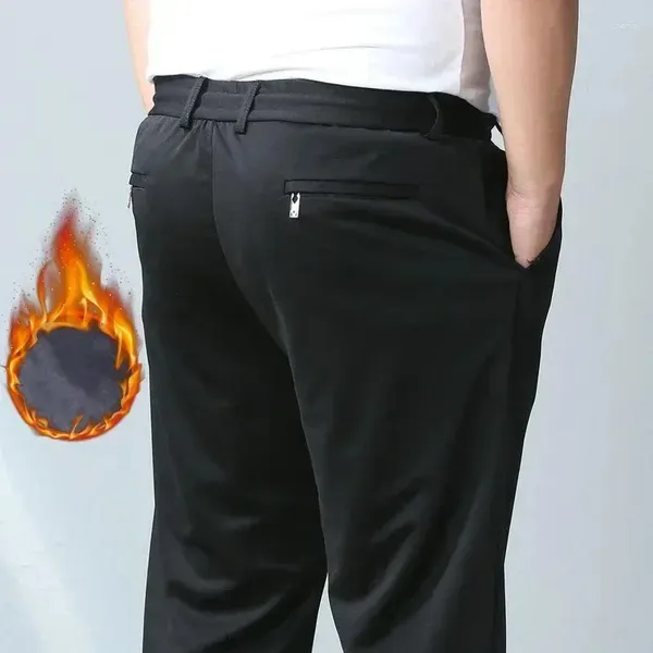 Pantalons pour hommes hommes grande taille 10XL hiver chaud taille haute sport décontracté tissu extensible pantalons longs