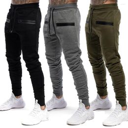 Heren broek mannen zwarte casual rits pocket joggers fitness rennen mand bal ongedefinieerde vier seizoenen broeken voor