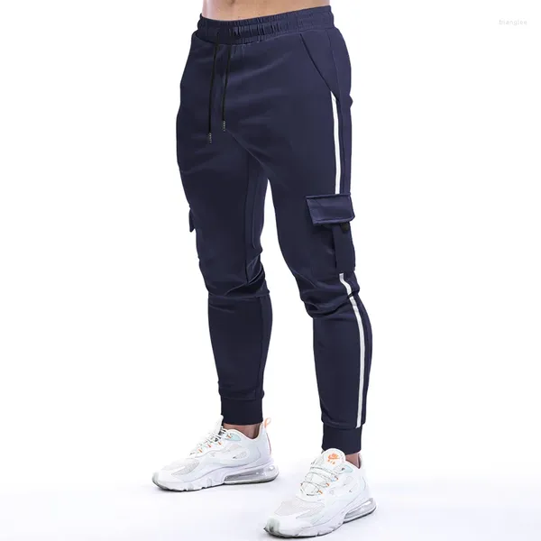 Pantalons pour hommes hommes respirant mince pantalon de sport décontracté bas mâle course formation Leggings Jogging survêtement