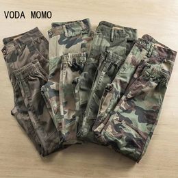 Hommes Pantalons Hommes Camouflage Cargo Coton Poche Maigre Tactique Hommes SWAT Combat Armée Pantalon Pantalon De Survêtement Militaire Casual Joggers 230711